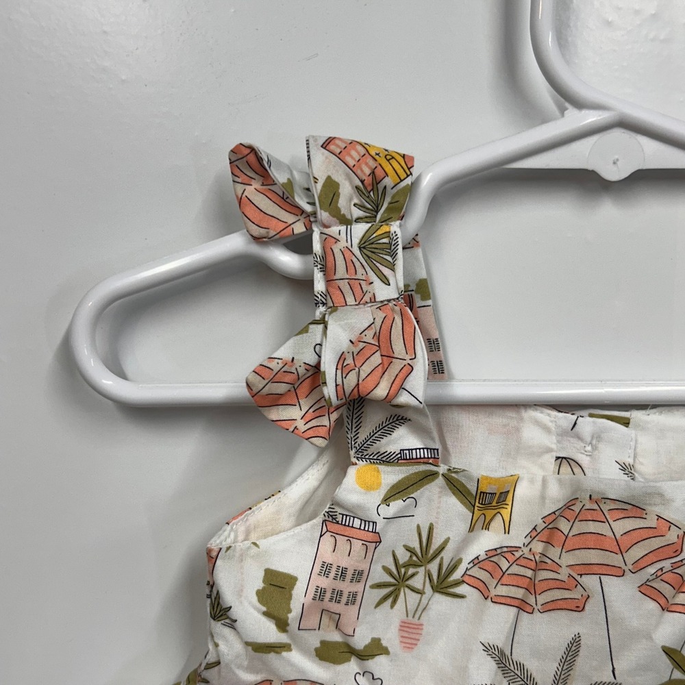 Janie and Jack Baby Girls Coastal Print Peplum Top Bow Straps 6-12M NWT GIFT - Picture 3 of 10